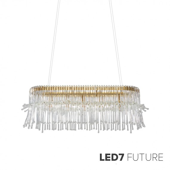 Loft Industry Modern - Hairy Glass Line Chandelier